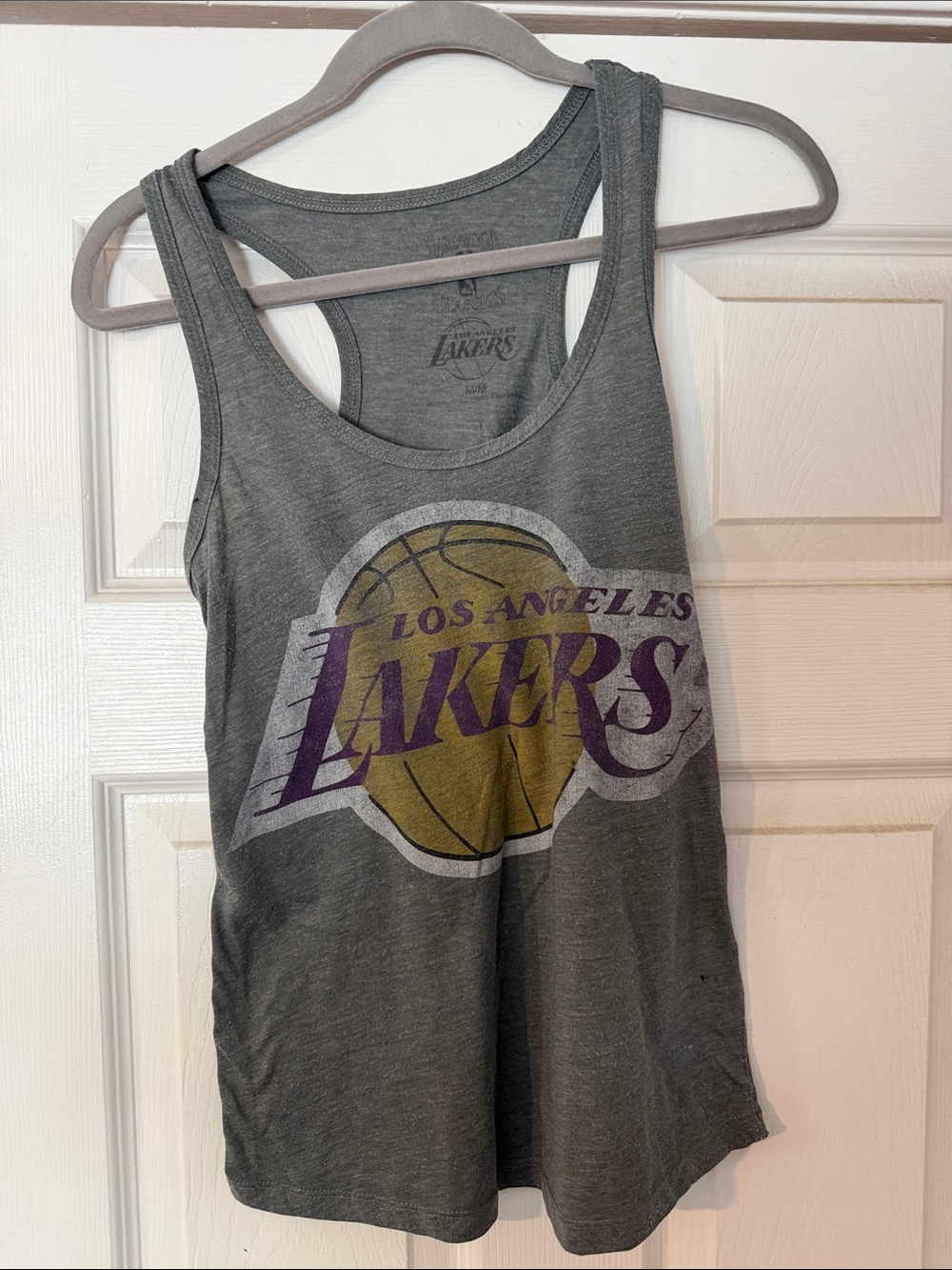 NBA Los Angeles Lakers Gray Tank with Purple and Gold Logo